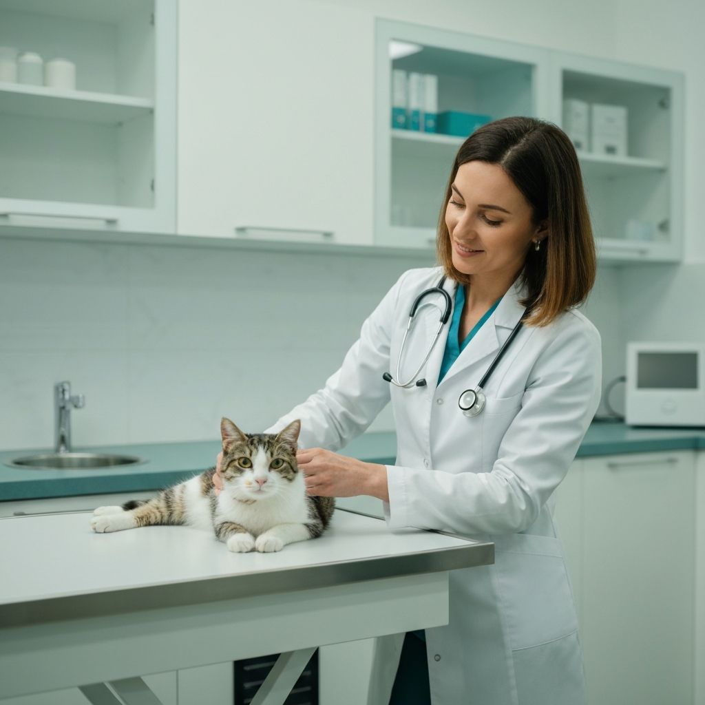 Veterinário atendendo